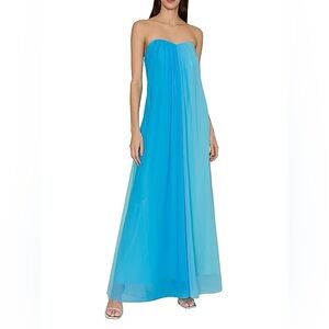 Milly Sunset Stripe Strapless Maxi dress Blue Multi - Size 8 - NWT - $575 Retail